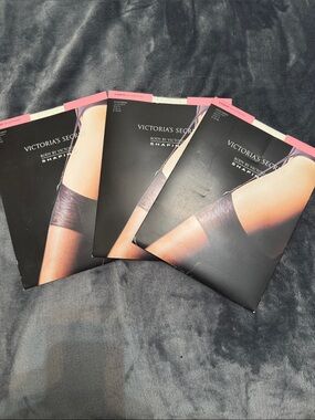 Victoria's Secret Black Shaping Thigh Highs - Pack of 3